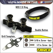 Load image into Gallery viewer, Tamer Double Button Holeshot Device suspension component with dual buttons, designed for motorcycle suspension systems.