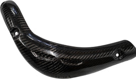 P3 Brand Heat Shield Carbon Fiber for exhaust system, featuring sleek black carbon fiber with textured surface and branding details.
