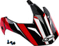 Visor Vertical Black/Red W/Screws Gm 11