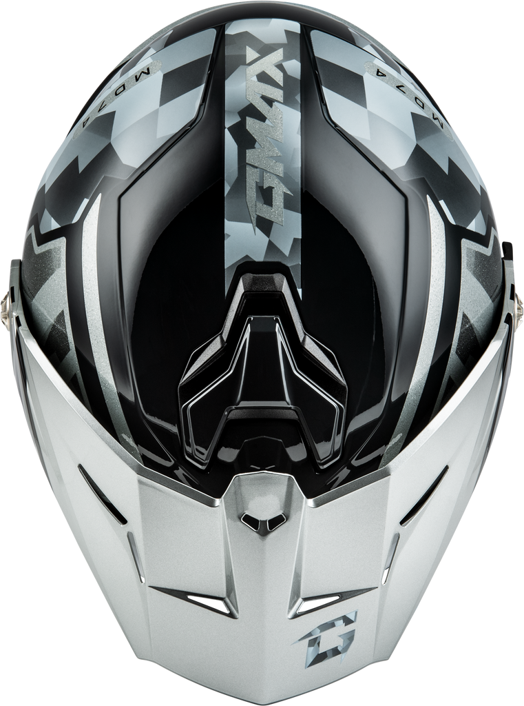 Md 74 Striker Modular Helmet W Slvr Shield Slvr/Blu Mtlc Lg