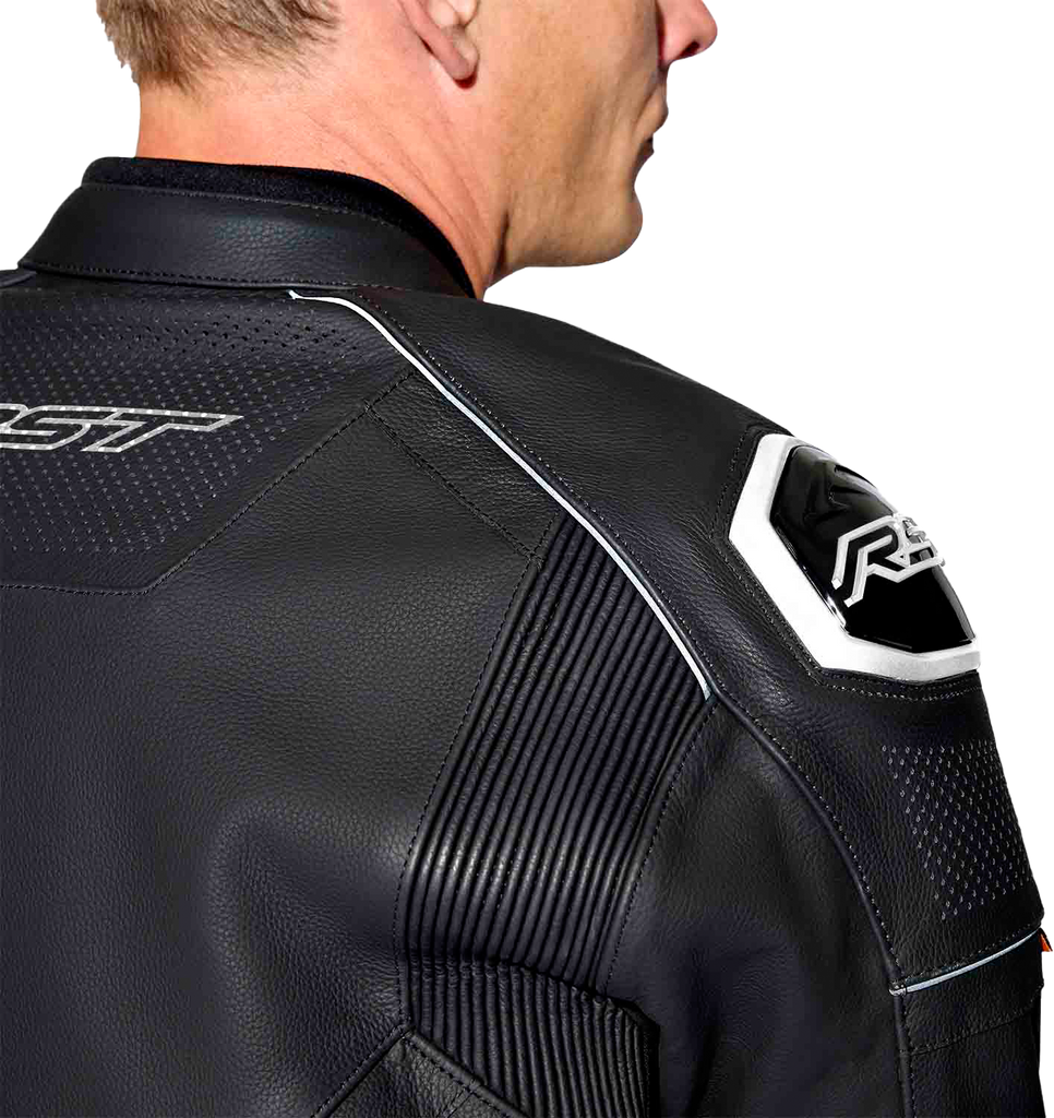 S1 D3o Leather Jacket Blk/Whi Lg