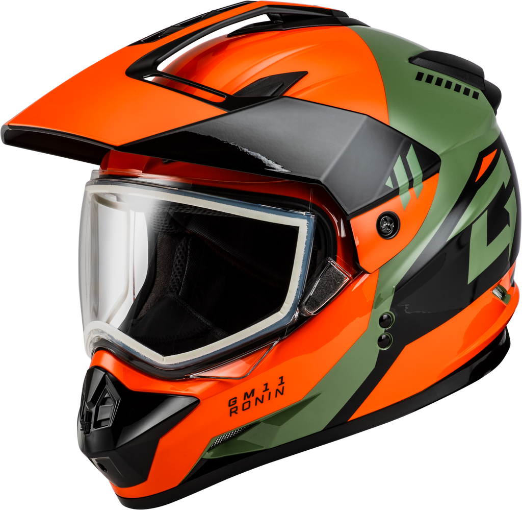 Gm 11 Ronin Helmet Orange/Green/Black 2x