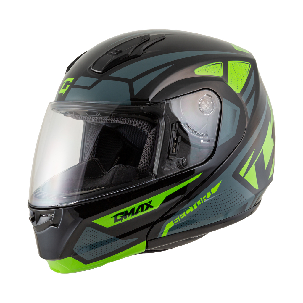 Md 04 Sector Helmet Black/Grn/Wht 2x