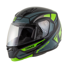 Load image into Gallery viewer, Md 04 Sector Helmet Black/Grn/Wht 2x