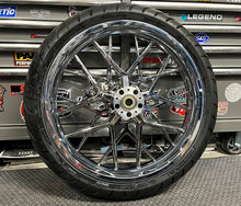 Load image into Gallery viewer, 21x3.5" FRONT CHROME RAZER DUAL DISC ABS WHEEL PACKAGE HARLEY BAGGERS 00-08 - The Speed Shop Canada