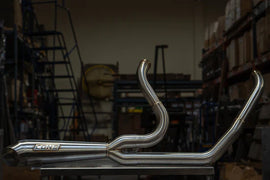 Stainless Steel Cone Performance 2:1 Breakaway Performance Exhaust for Harley Bagger 2017-2026 motorcycle.
