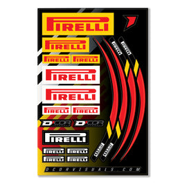 Decal Sheet 12 Mil Pirelli Decal Sheet 12 Mil Pirelli