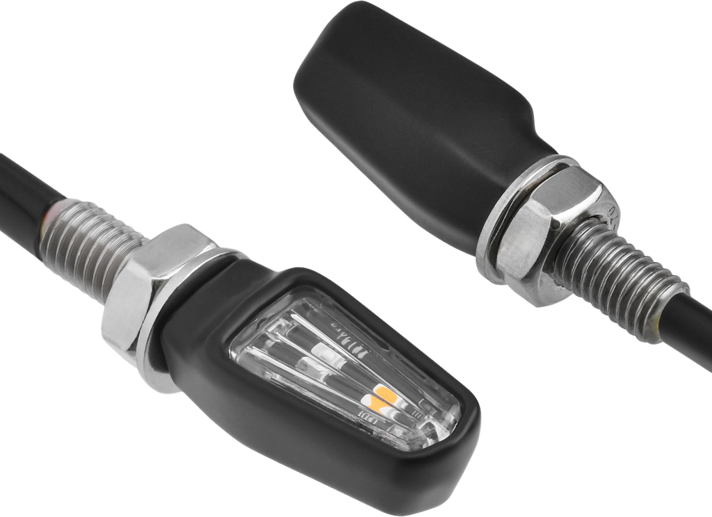 701 Led Turn Signals W/Taillight Blk W/Clr Lens Pr