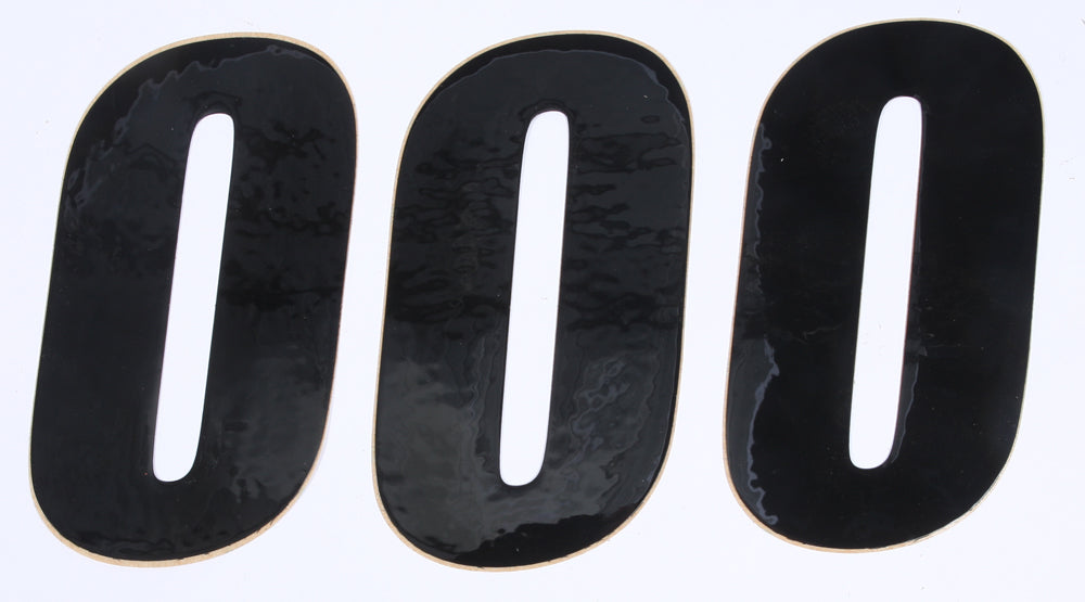 Number 0 Black 6" 3/Pk