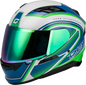 Ff 98 Aftershock Helmet White/Neon Green 3x
