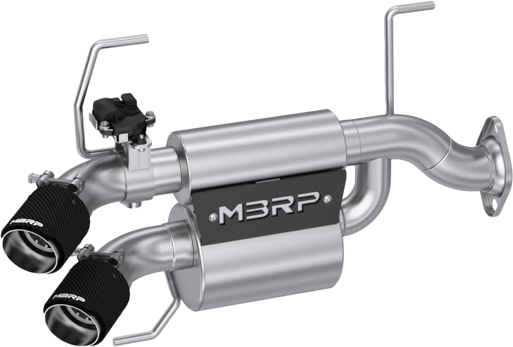 Dual Stacked Slip On System W/ Active Exhaust Cf Tip