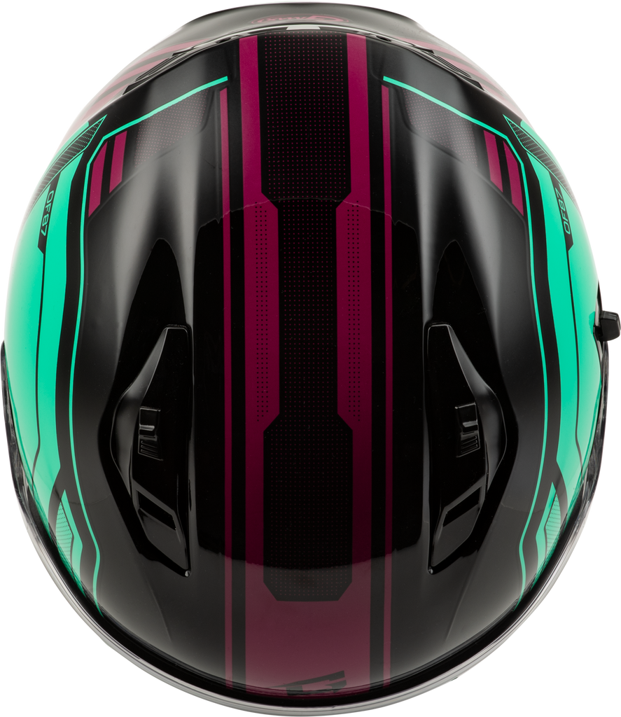 Of 87 Duke Helmet Black/Aqua/Coral Lg