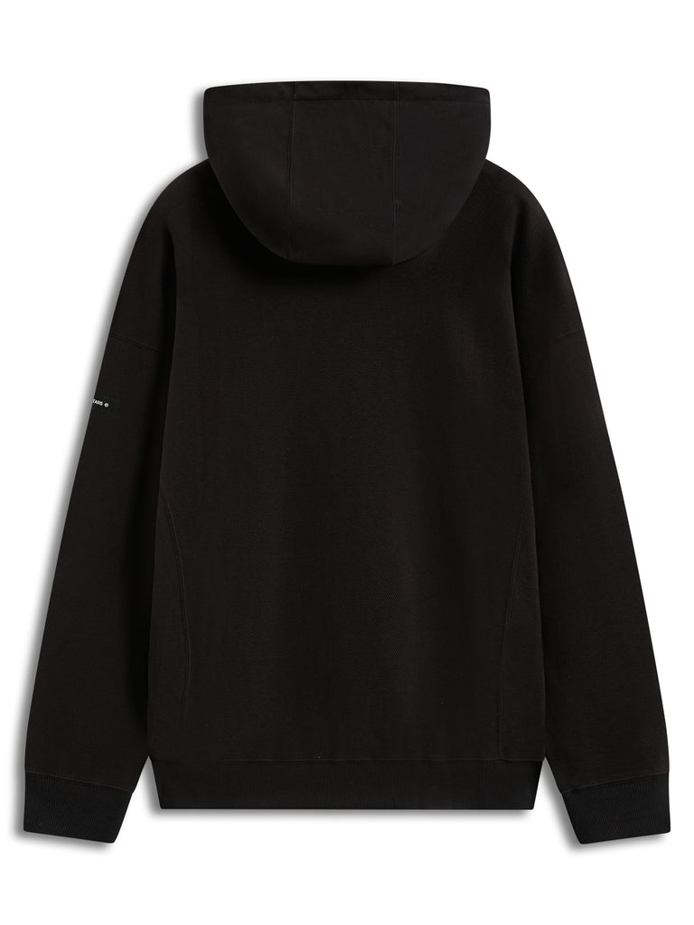 Camino Textured Ovrsizd Hoodie Off Black Xl