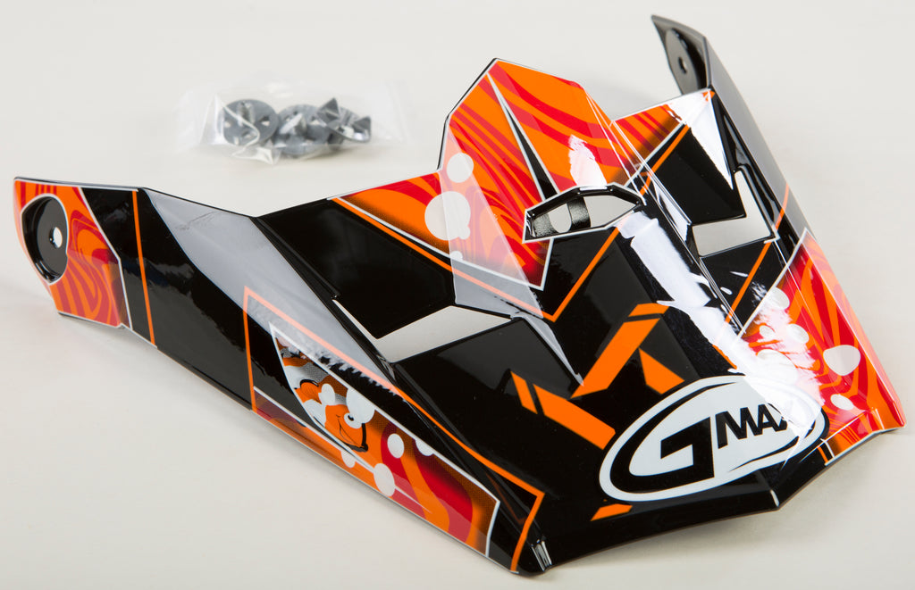 Visor W/Screws Hooper Mx 46y Black/Orange Ys Yl