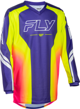 Load image into Gallery viewer, Youth F 16 Raze Jersey Purple/Pink/Yellow Yxl