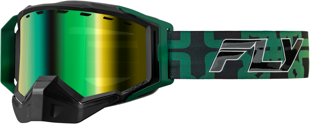 Zone Snow Green/White W/Green Mirror/Amber Lens