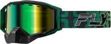 Load image into Gallery viewer, Zone Snow Green/White W/Green Mirror/Amber Lens