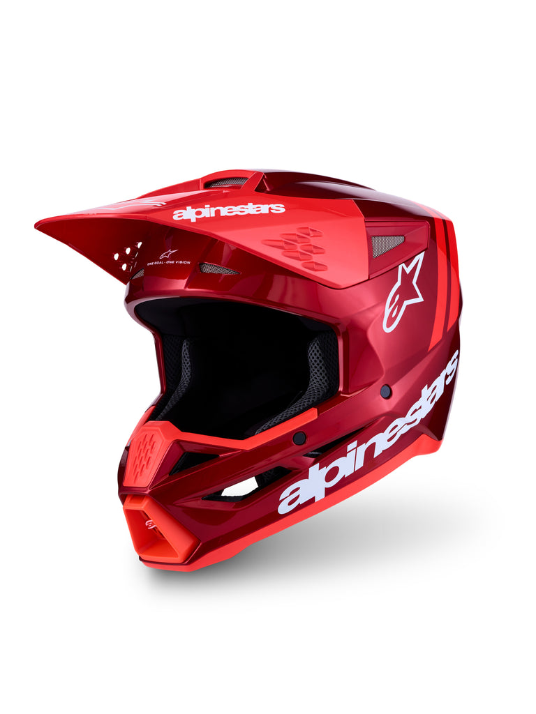S M3 Radium Helmet Ece06/Dot Red Mot/Red Fl/Wht Gl Lg