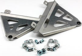 WORKS Radiator Braces for Honda CRF450R motorcycle, durable guards designed to protect the radiator during off-road riding.