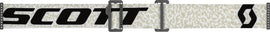 SCOTT Prospect Amp Goggles in white and black with gold chrome accents, featuring sleek eyewear design for snowboarding or skiing.