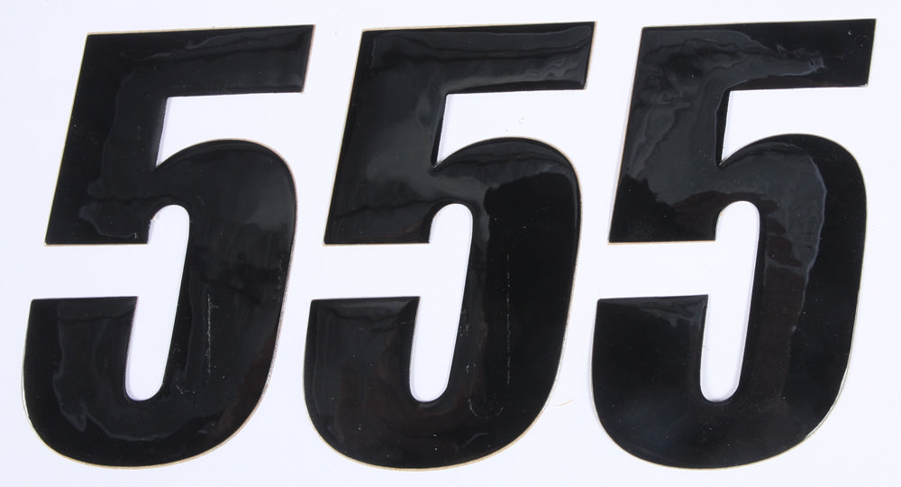 Number 5 Black 4" 3/Pk