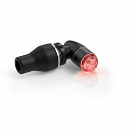 Pair of RIZOMA Light Unit S TS tail and brake lights with black holders, designed for motorcycle illumination.