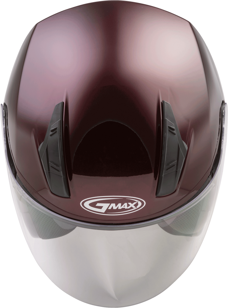Of 17 Open Face Helmet Wine Red Md