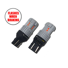Load image into Gallery viewer, Ultra Flash Red Led Bulb Pr 7443 Flashes 4x When Braking