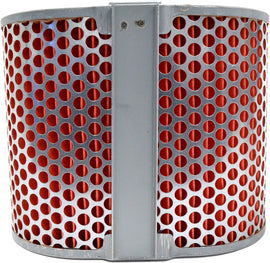 EMGO air filter with pleated design for optimal engine airflow and filtration, shown in close-up view.