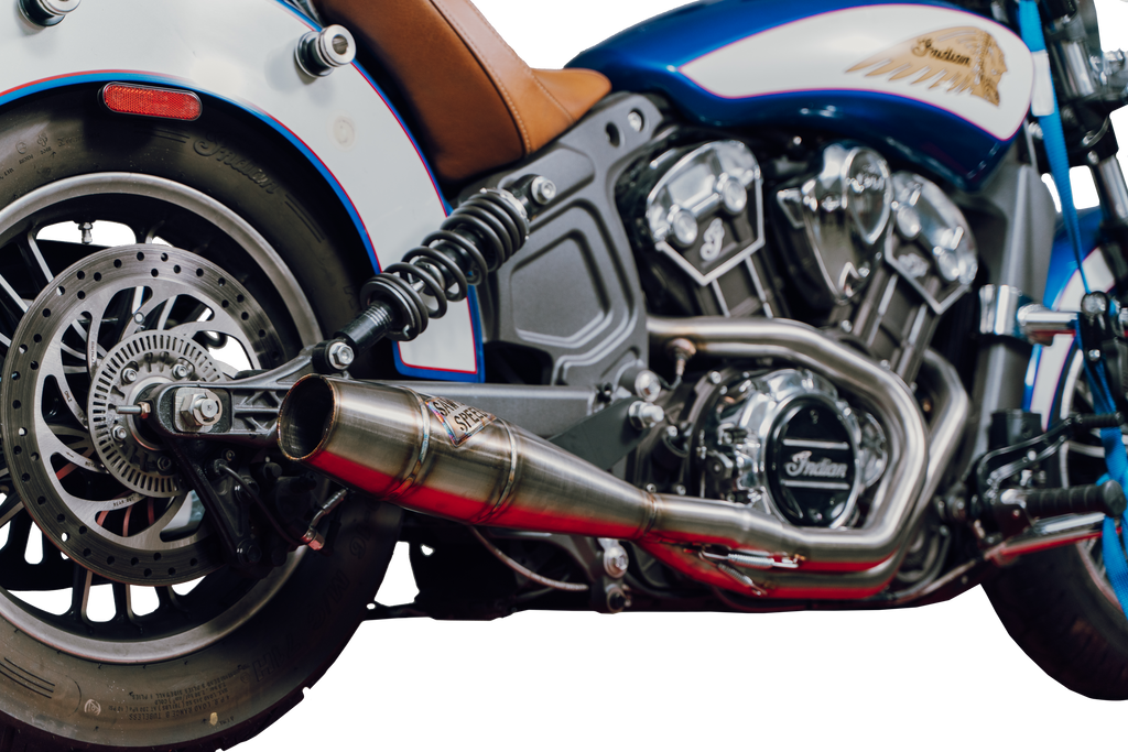 Indian Scout Mid Length Cannon Brushed Ss