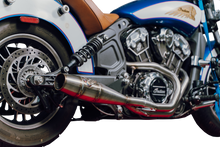 Load image into Gallery viewer, Indian Scout Mid Length Cannon Brushed Ss