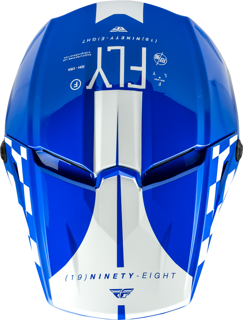 Yth Kinetic Lite Rival Helmet Gloss Blue/White Ys