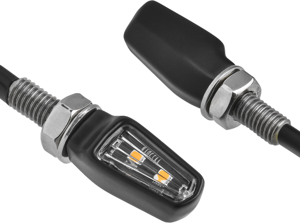 701 Led Turn Signals Black W/Clear Lens Pr