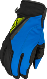 Fly Racing Title Long Gloves Black/Blue/Hi-Vis 3x 371-06123X