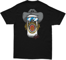 Load image into Gallery viewer, Stache Mullet Moto Tee Black Md