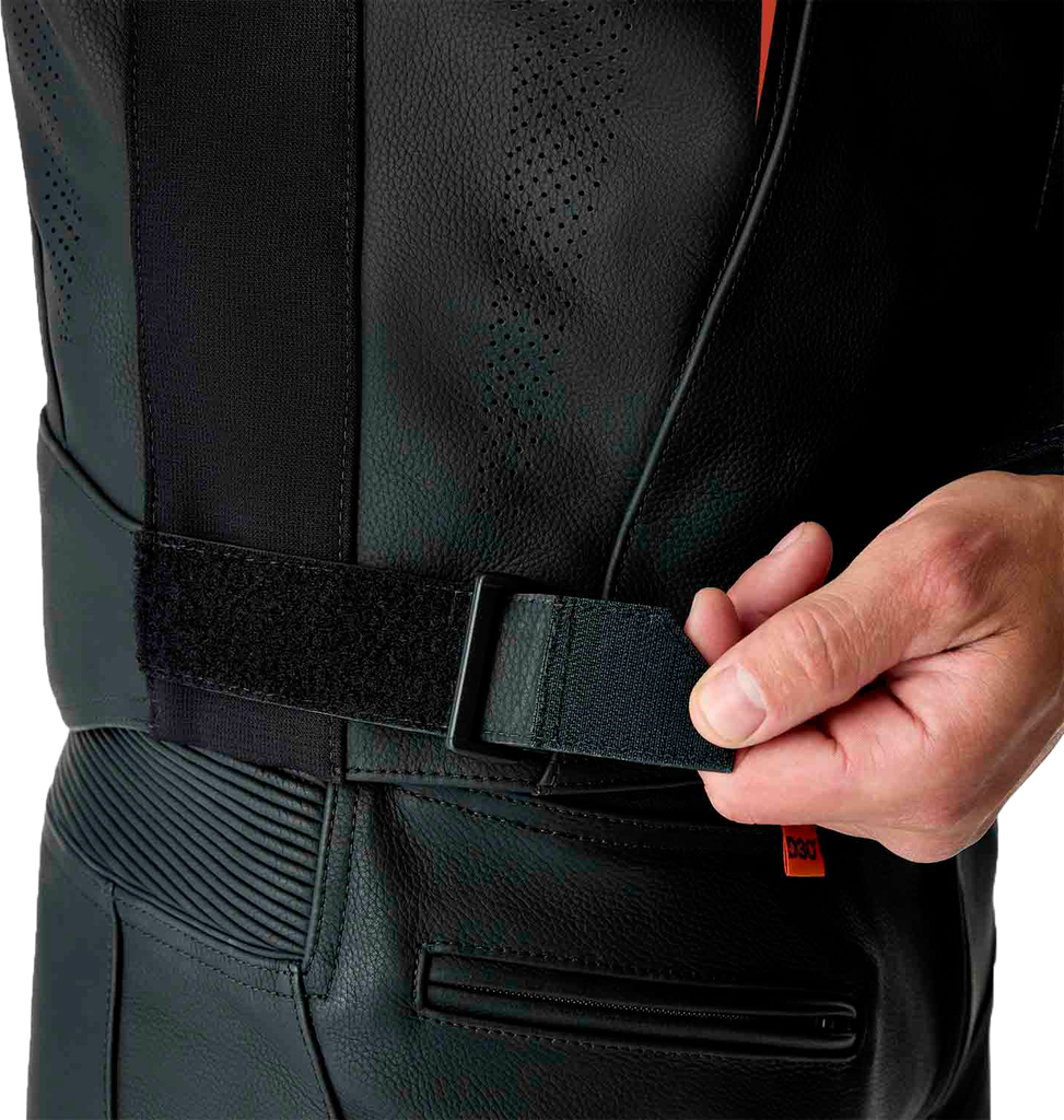 S1 D3o Leather Jacket Blk/Gry/Red Sm
