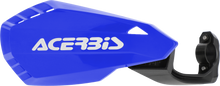 Load image into Gallery viewer, ACERBIS MX mini handguard shield in blue, designed for motocross bikes, provides protection for rider's hands.