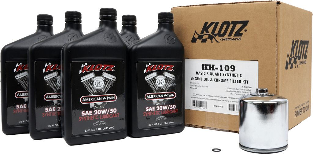 Basic Harley Davidson 5qt Synthetic Oil Change Kit