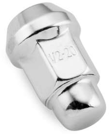 ITP Ea/Lug Nut for golf cart wheels, durable wheel component, black finish, shown securely fastened on a golf cart wheel