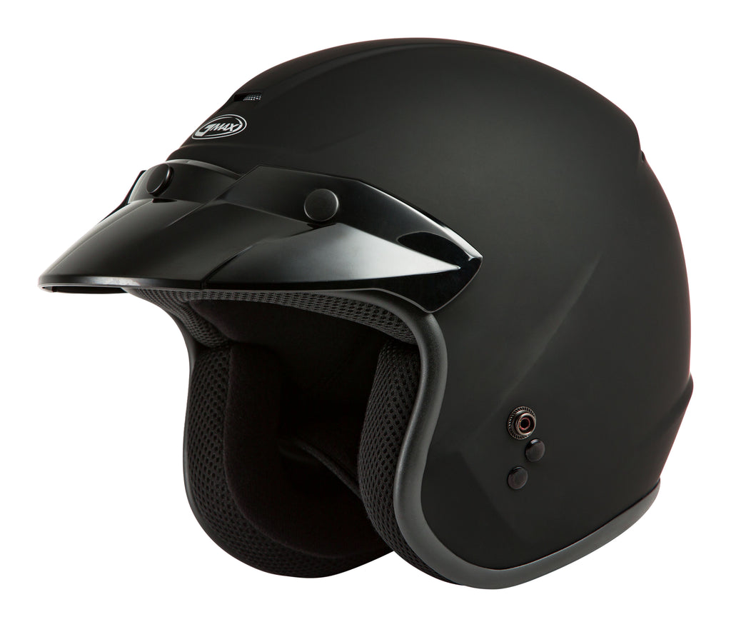 Of 2 Open Face Helmet Matte Black 2x