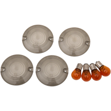Load image into Gallery viewer, SMOKED SIGNAL LENS KITS C/W AMBER BULBS HARLEY DAVIDSON - The Speed Shop Canada