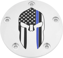 Load image into Gallery viewer, Tc Timer Cover Sparta Blue Line Chrome