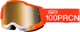 100 Percent Accuri 2 Goggle with Antwerp True Gold Mirror Lens, sporty eyewear designed for cycling and outdoor activities.