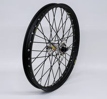 Load image into Gallery viewer, Wheel Front 1.60x21 Silver Hub Blk Rim/Blk Spoke/Sil Nipple