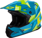 Mx 96 Splinter Helmet Matte Blue/Green Sm