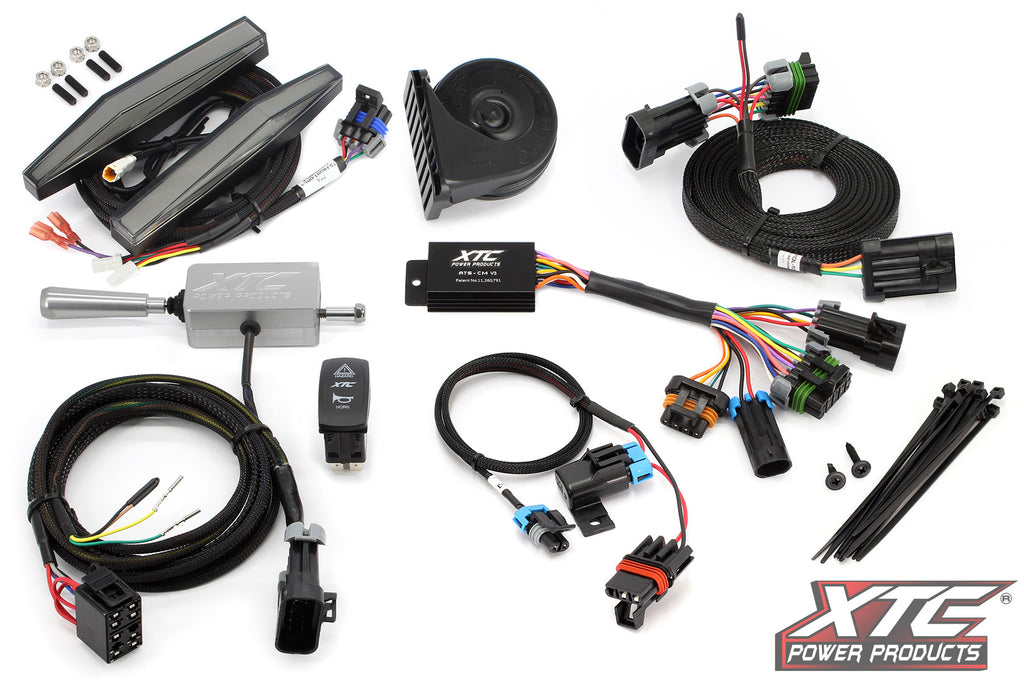 Auto Turn Signal Kit W/ Billet Lever And Front Drl Lights Pol