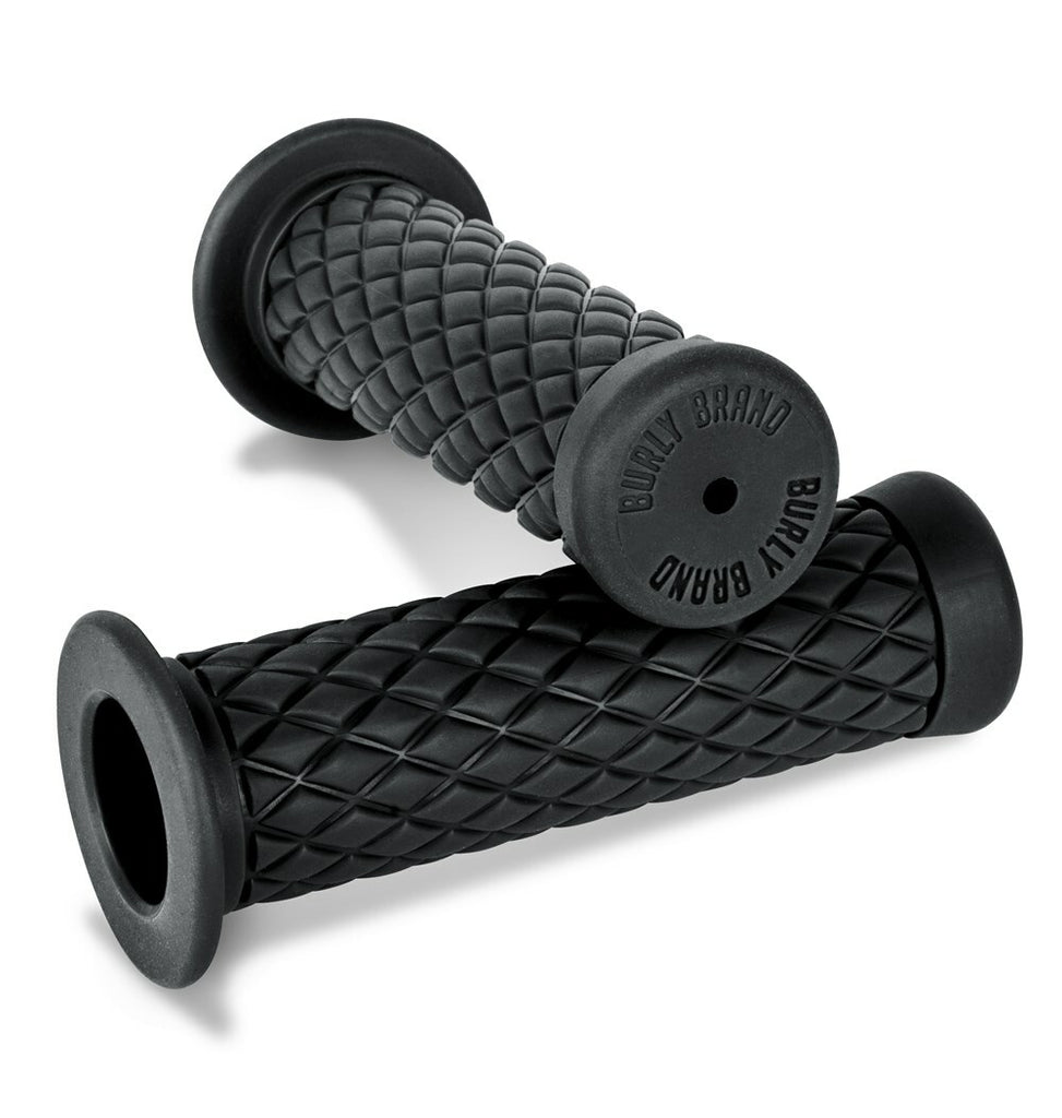 Rubber Diamondback Grips Black 1"
