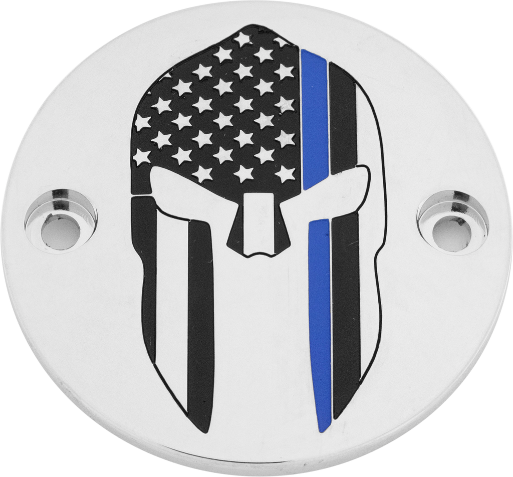 M8 Timer Cover Sparta Blue Line Chrome