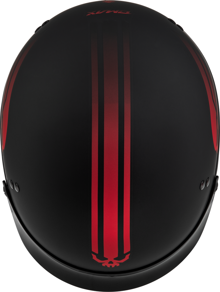 Hh 65 Retribution Helmet W/Peak Matte Black/Red Xl