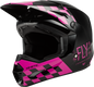 Yth Kinetic Lite Rival Helmet Gloss Black/Pink Ys